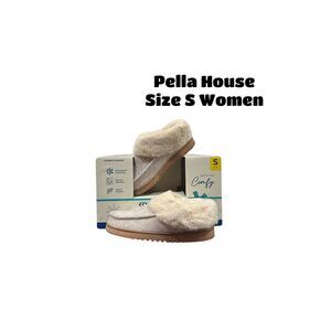 Dearfoams Womens Chloe Soft Knit Clog Slippers Oatmeal Heather Size S (5-6)